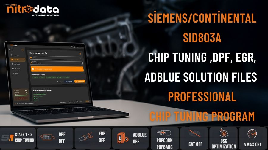 SID803A Chip Tuning, DPF-EGR-AdBlue Çözüm Dosyaları | Nitro Data ile Otomatik ECU Yazılım Çözümleri