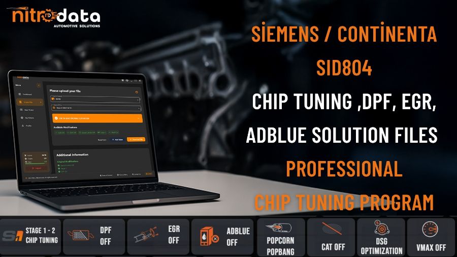 SID804 Chip Tuning, Fichiers de Solutions DPF-EGR-AdBlue | Solutions Logicielles ECU Automatiques avec Nitro Data