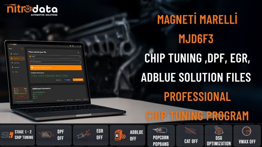 MJD6F3 Chip Tuning, Fichiers de Solutions DPF-EGR-AdBlue | Solutions Logicielles ECU Automatiques avec Nitro Data