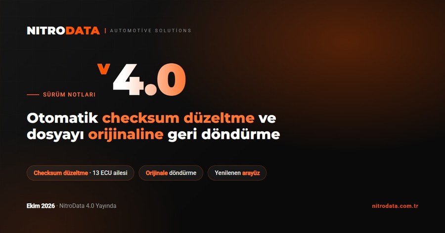 NitroData 4.0 Yayında: Otomatik Checksum Düzeltme ve Orijinale Döndürme