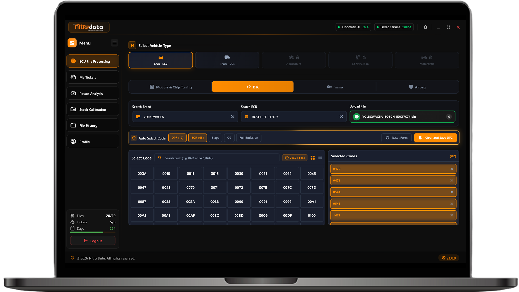Nitro Data V3 - DTC Off